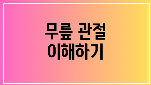 무릎 관절 이해하기
