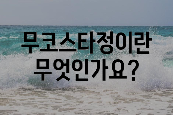 무코스타정이란 무엇인가요?