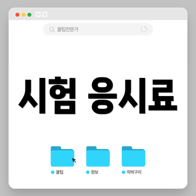 시험 응시료