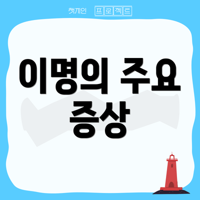 이명의 주요 증상