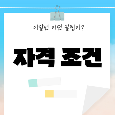자격 조건