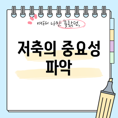 저축의 중요성 파악