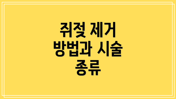 쥐젖 제거 방법과 시술 종류