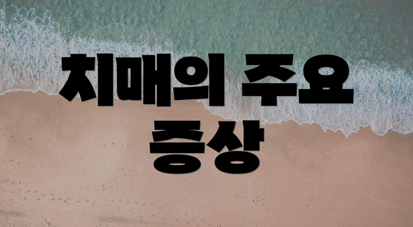 치매의 주요 증상