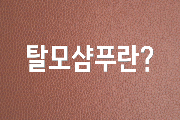 탈모샴푸란?