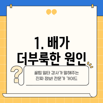1. 배가 더부룩한 원인