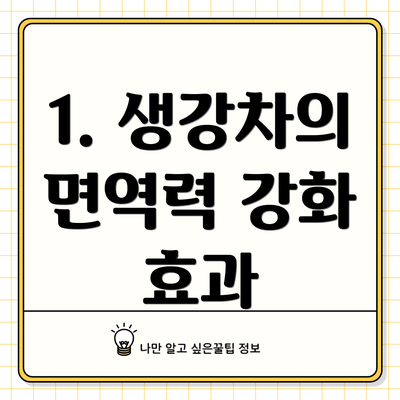 1. 생강차의 면역력 강화 효과