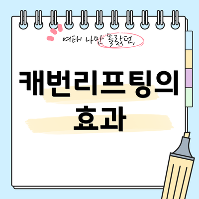 캐번리프팅의 효과