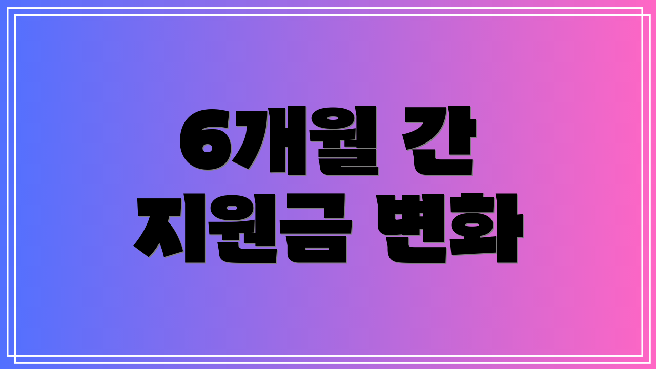 6개월 간 지원금 변화