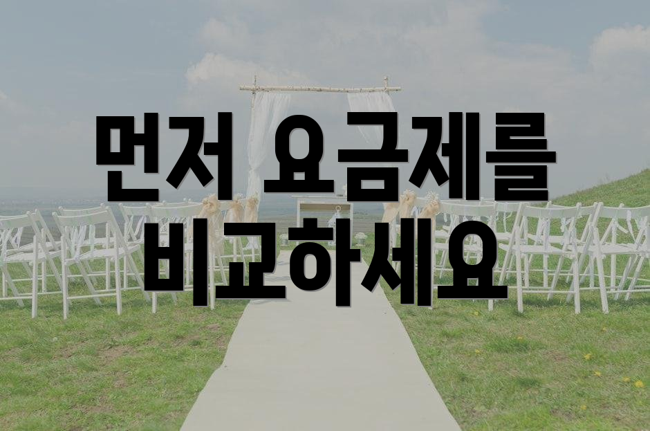 먼저 요금제를 비교하세요