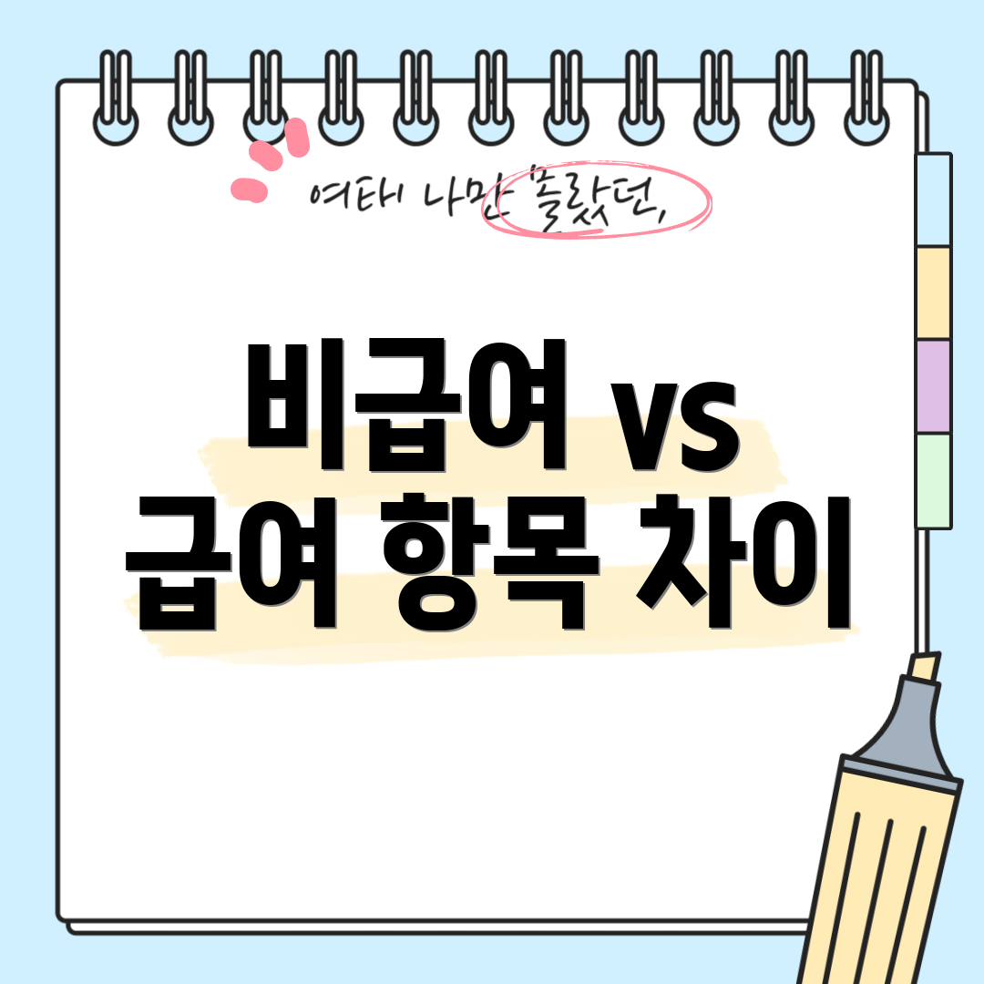 비급여 vs 급여 항목 차이