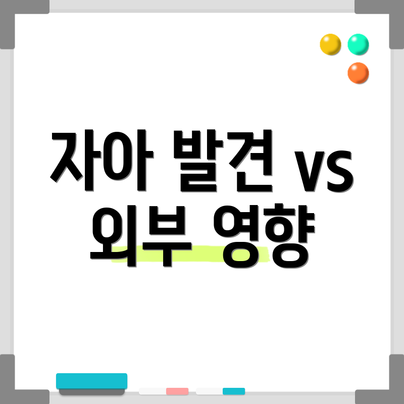 자아 발견 vs 외부 영향