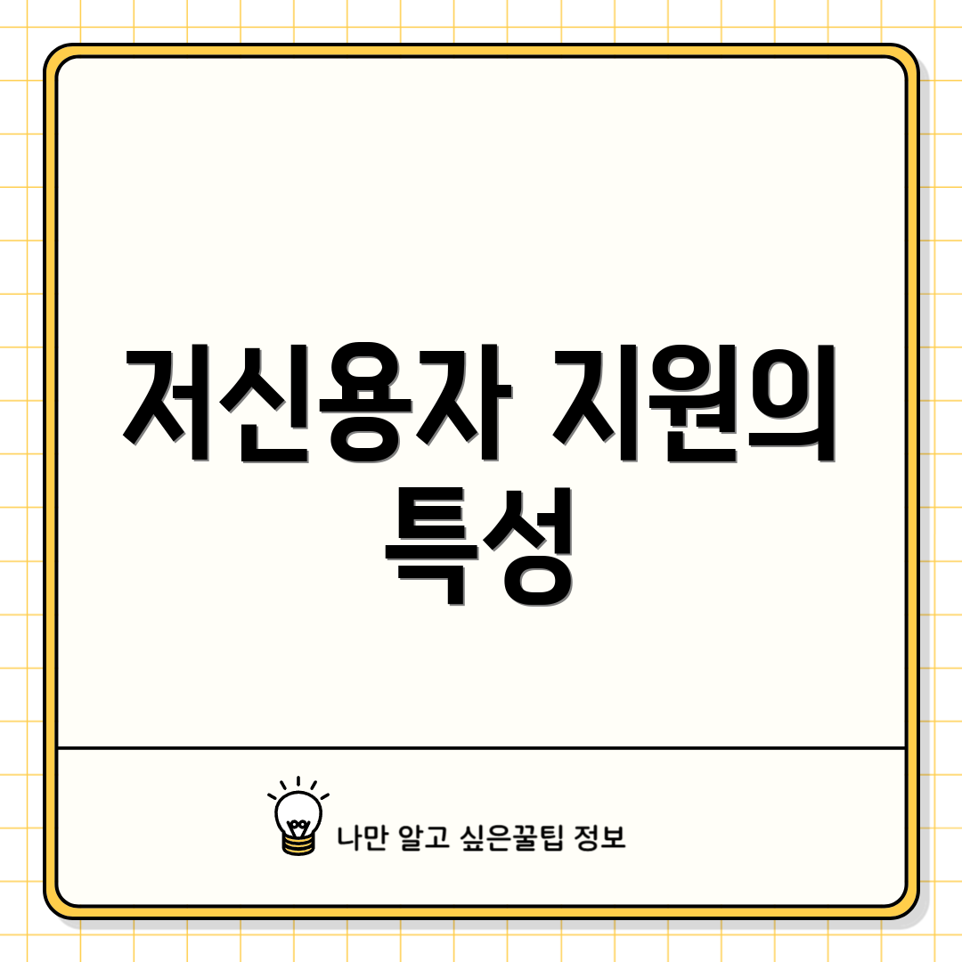 저신용자 지원의 특성