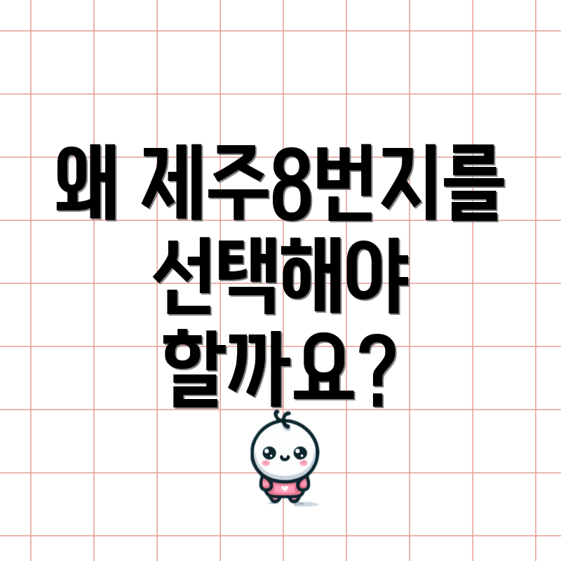 왜 제주8번지를 선택해야 할까요?