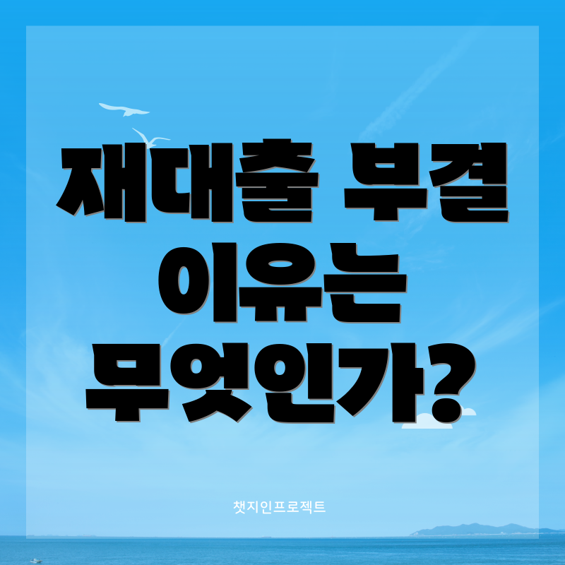 재대출 부결 이유는 무엇인가?