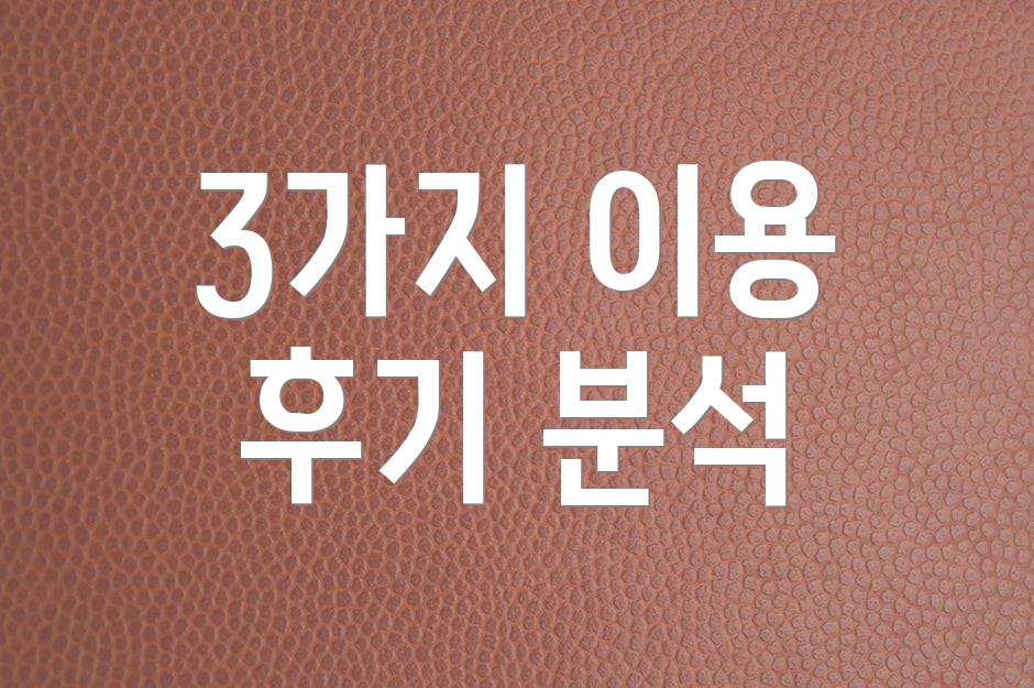 3가지 이용 후기 분석