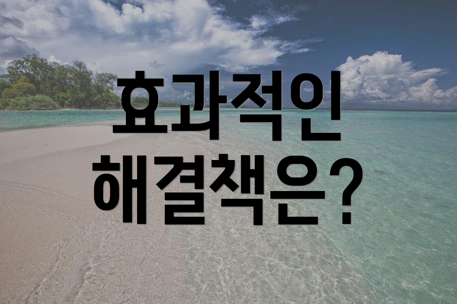 효과적인 해결책은?