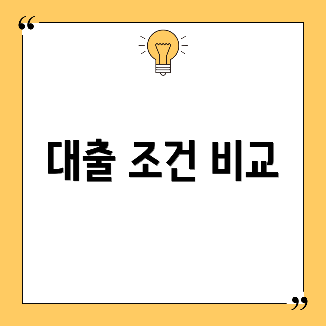 대출 조건 비교