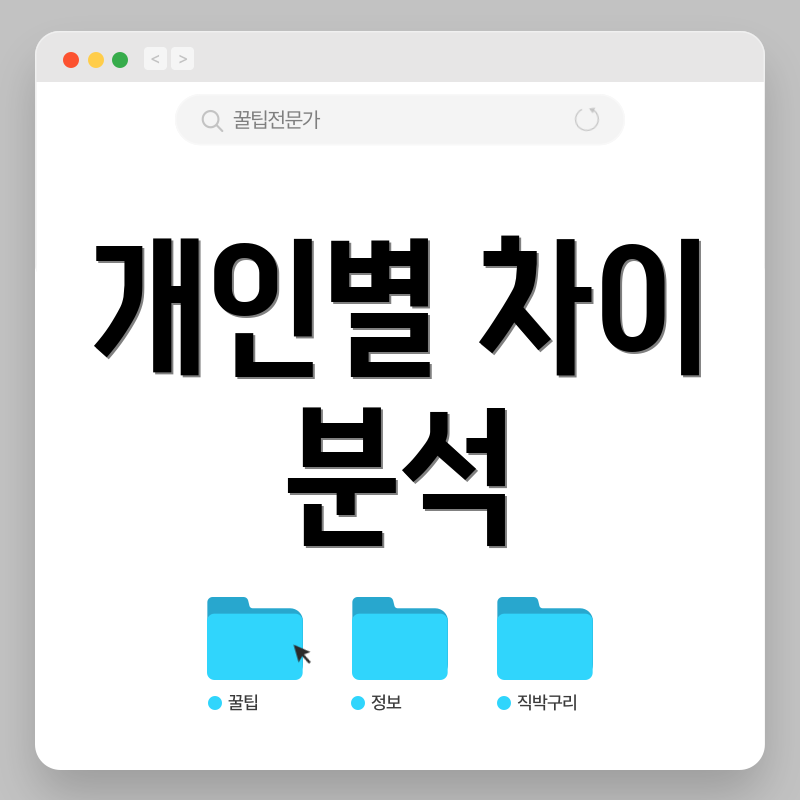 개인별 차이 분석
