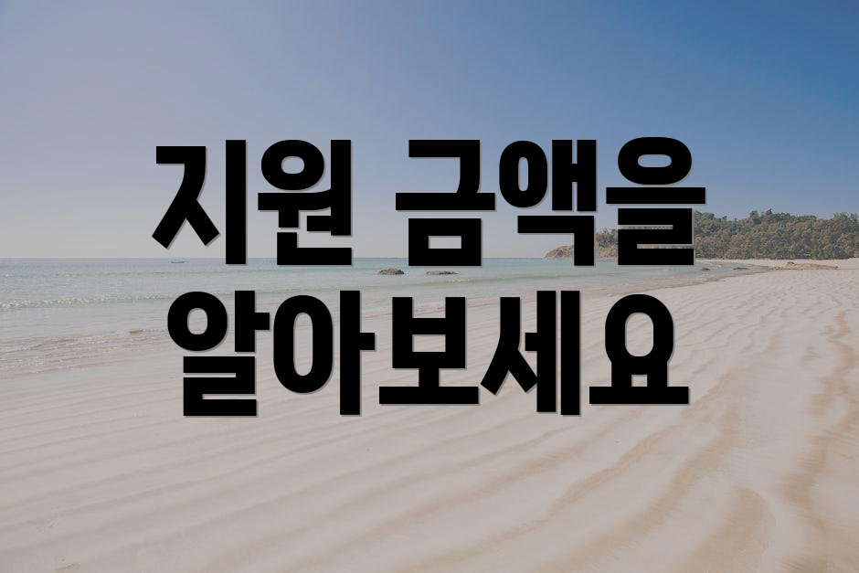 지원 금액을 알아보세요