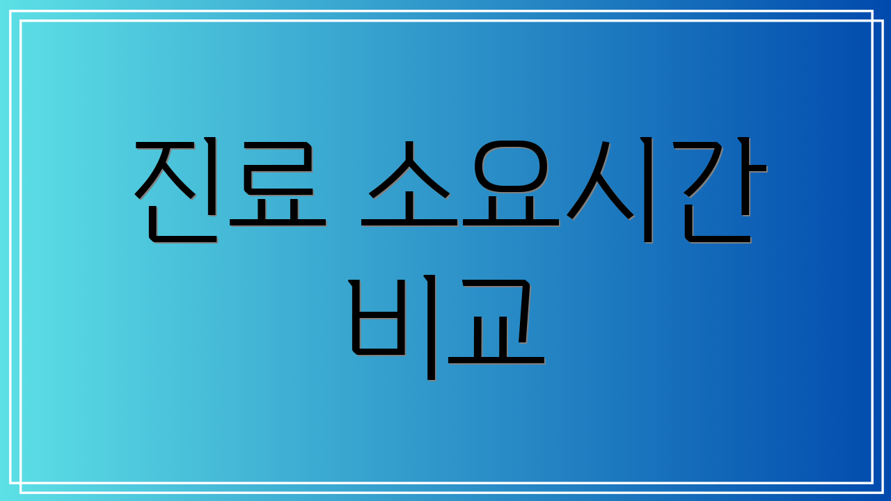 진료 소요시간 비교