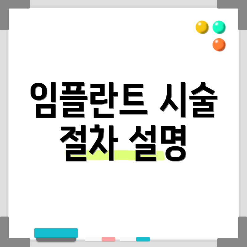 임플란트 시술 절차 설명