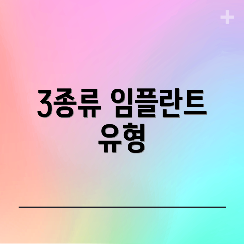 3종류 임플란트 유형