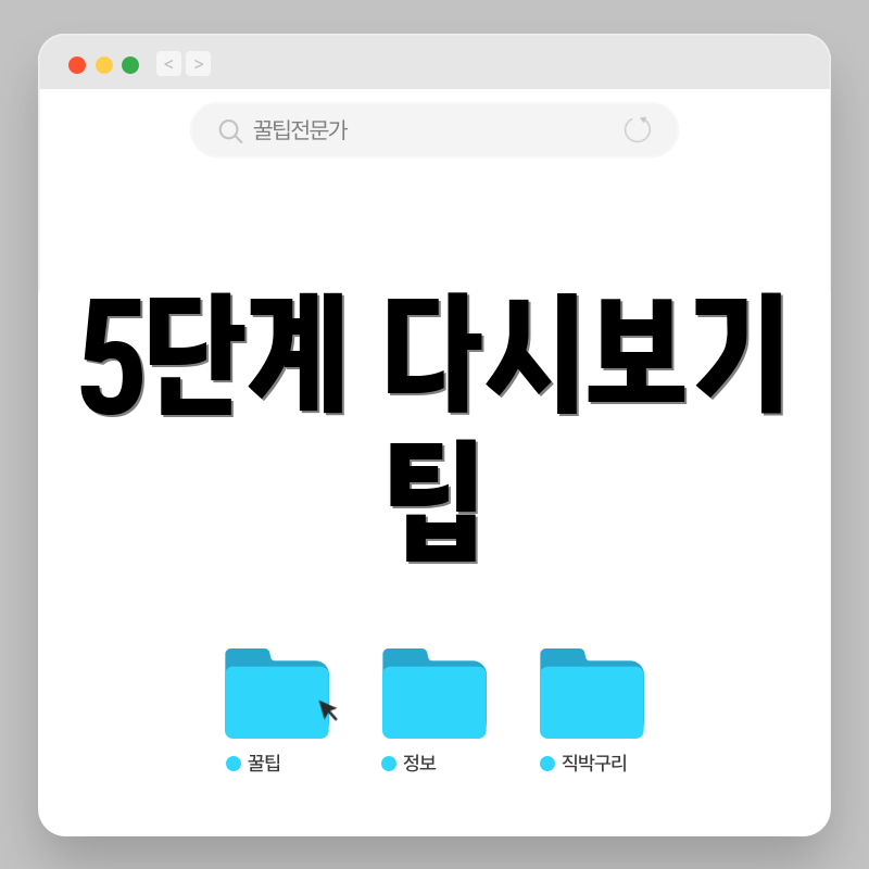 5단계 다시보기 팁