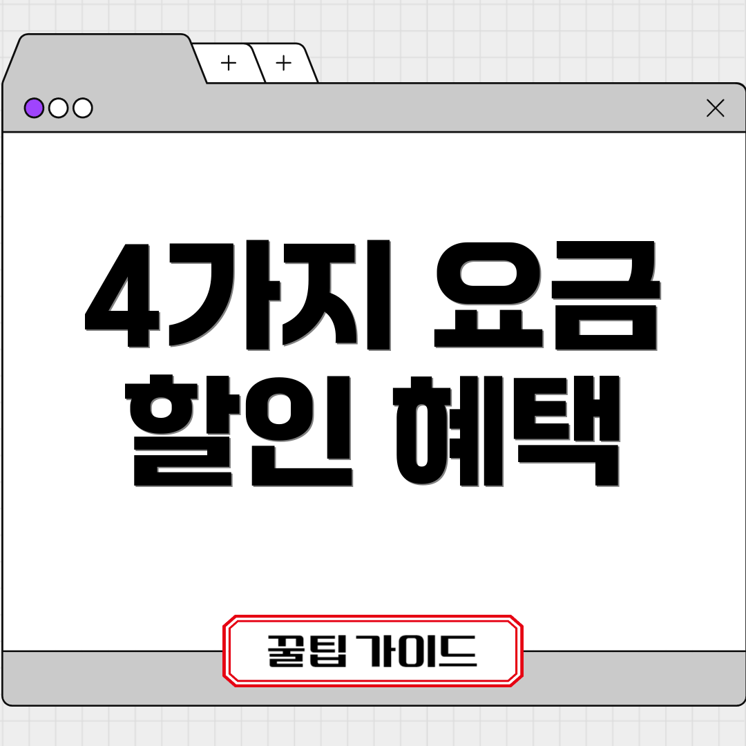 4가지 요금 할인 혜택