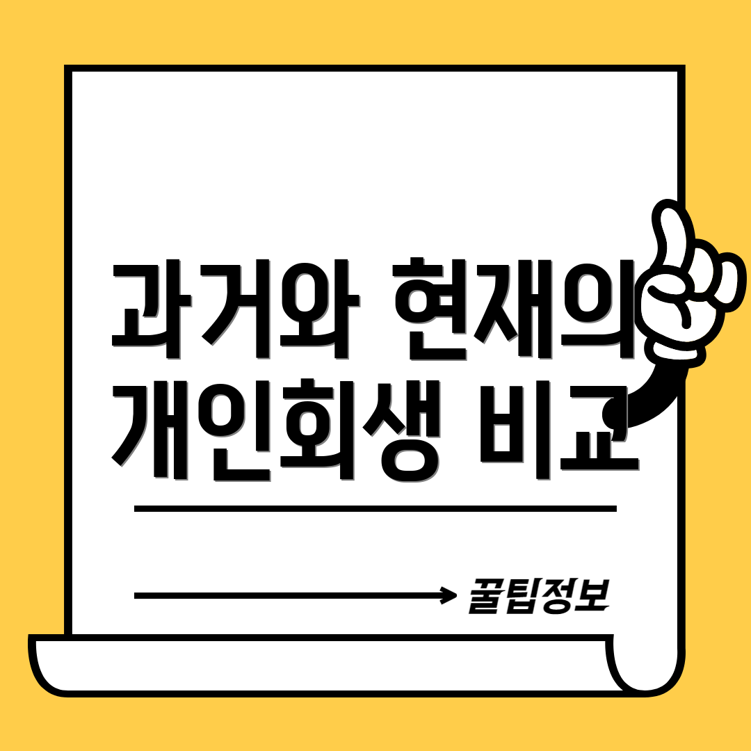 과거와 현재의 개인회생 비교