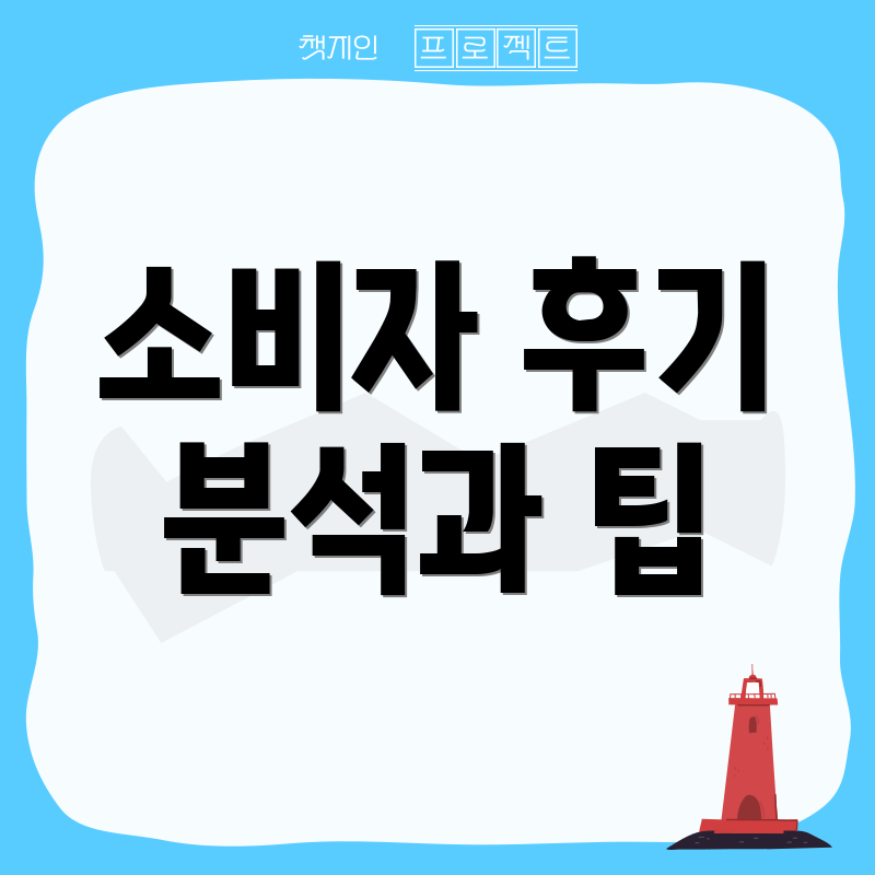 소비자 후기 분석과 팁