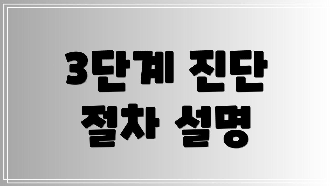 3단계 진단 절차 설명