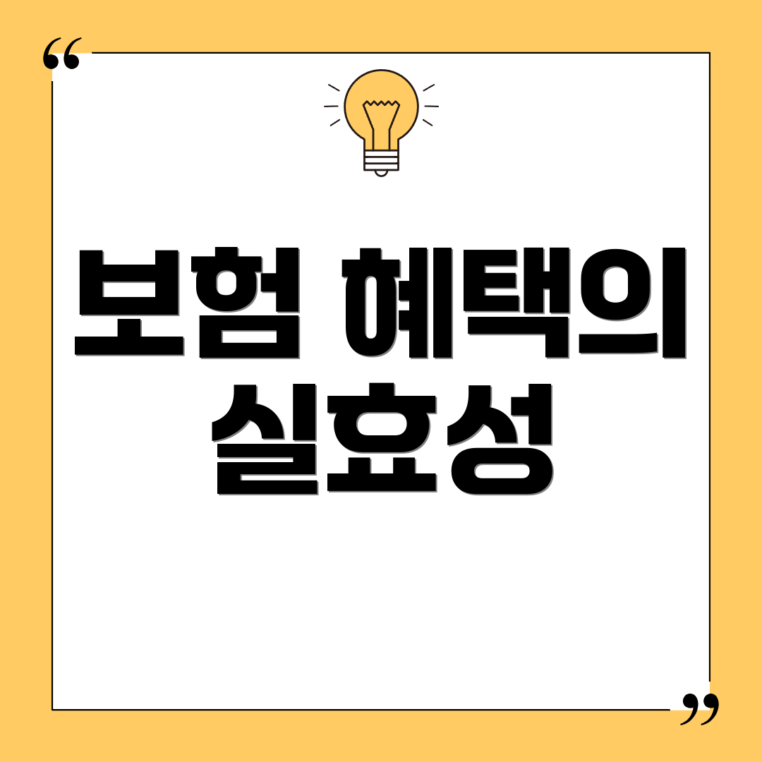 보험 혜택의 실효성