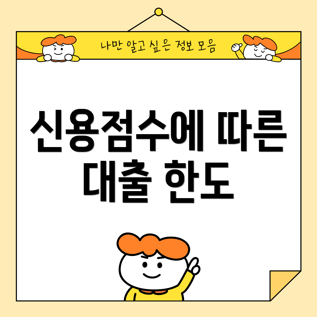 신용점수에 따른 대출 한도