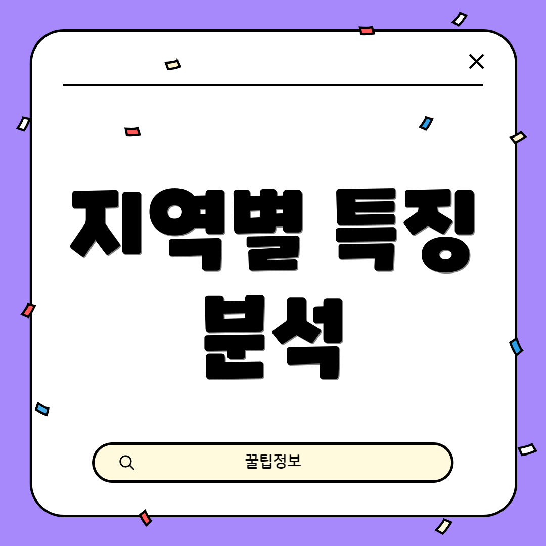 지역별 특징 분석