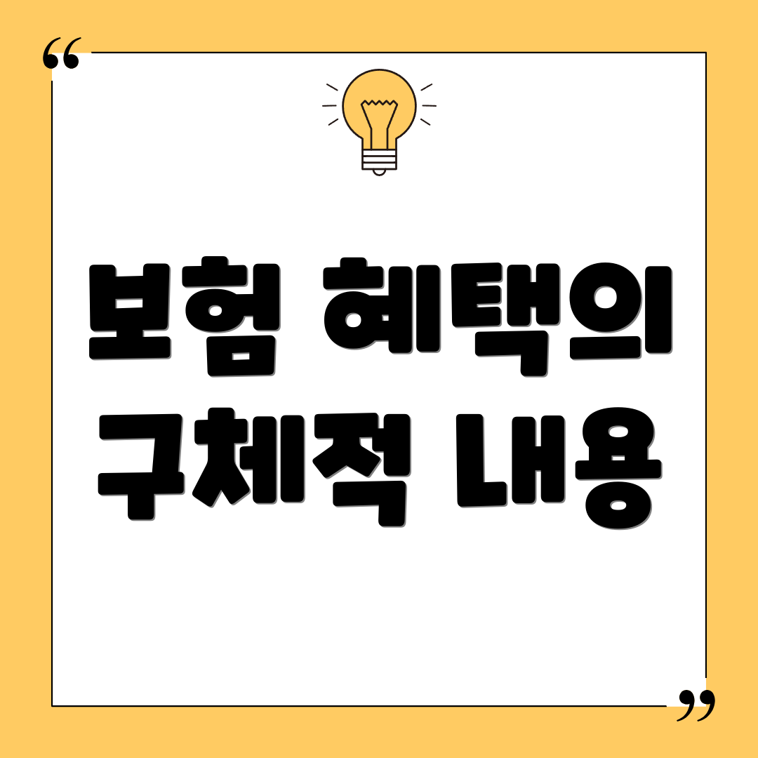 보험 혜택의 구체적 내용