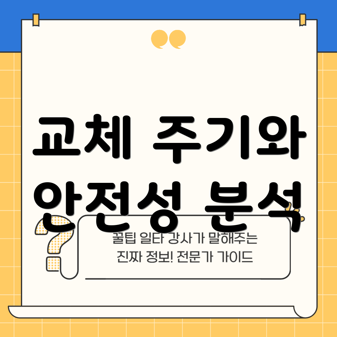 교체 주기와 안전성 분석