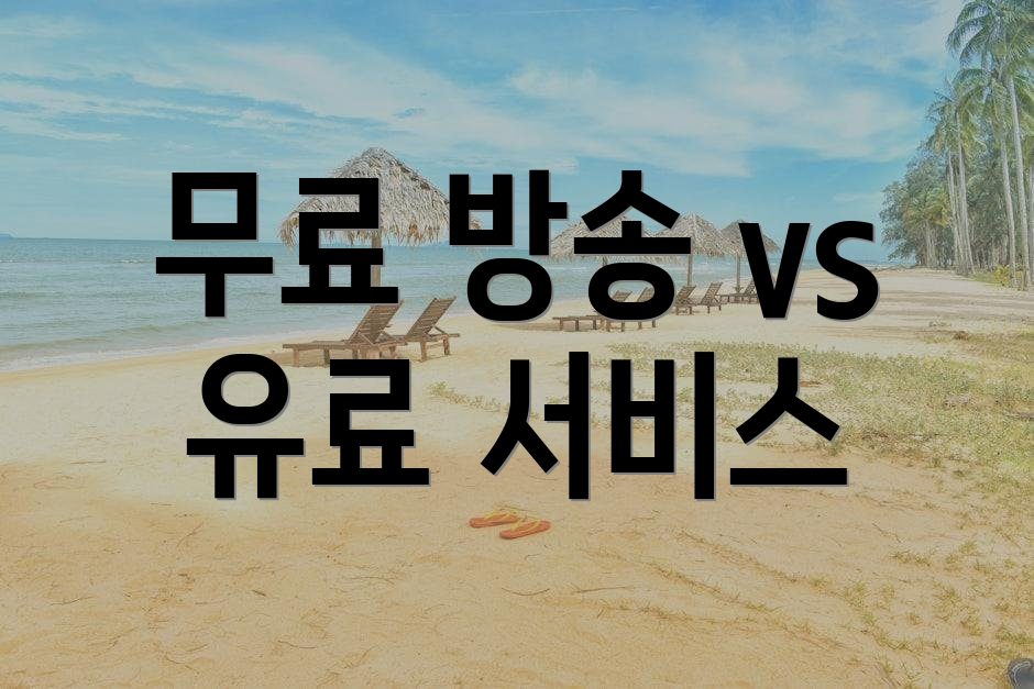 무료 방송 vs 유료 서비스