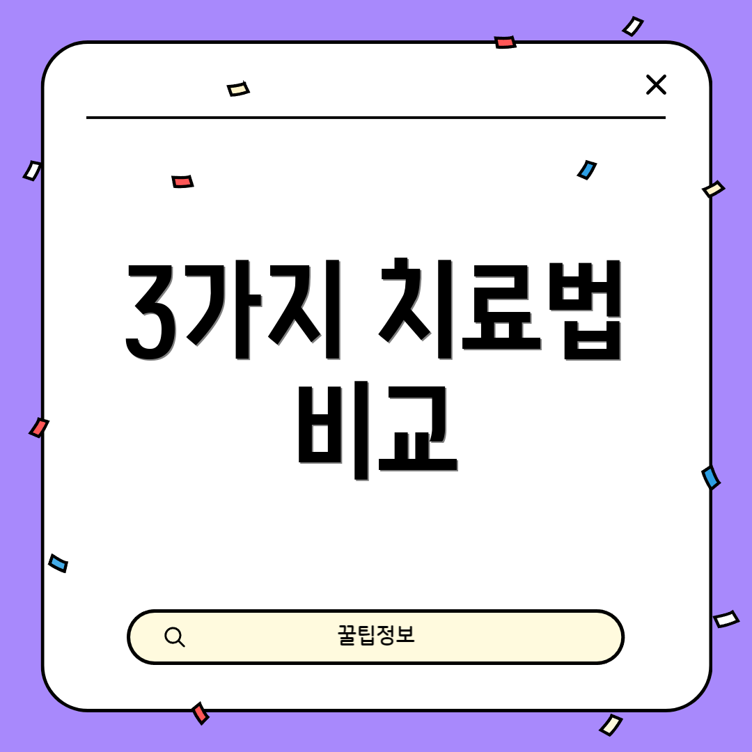 3가지 치료법 비교