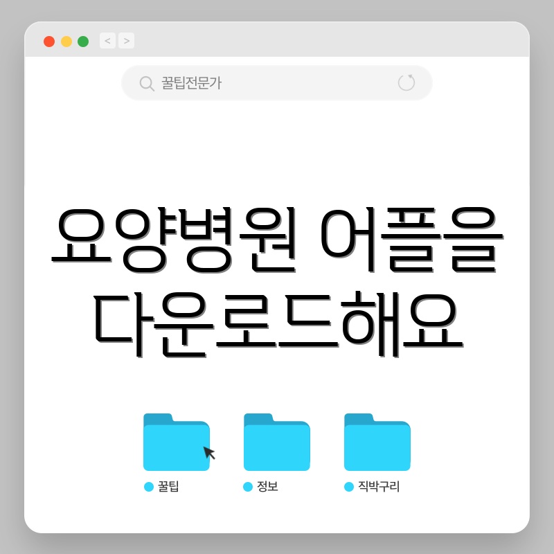 요양병원 어플을 다운로드해요