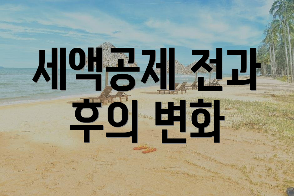 세액공제 전과 후의 변화
