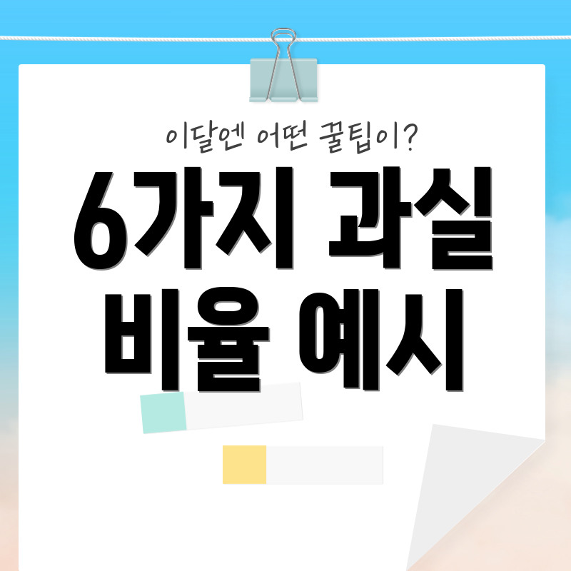 6가지 과실 비율 예시