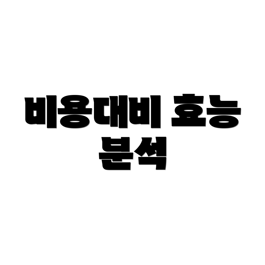 비용대비 효능 분석