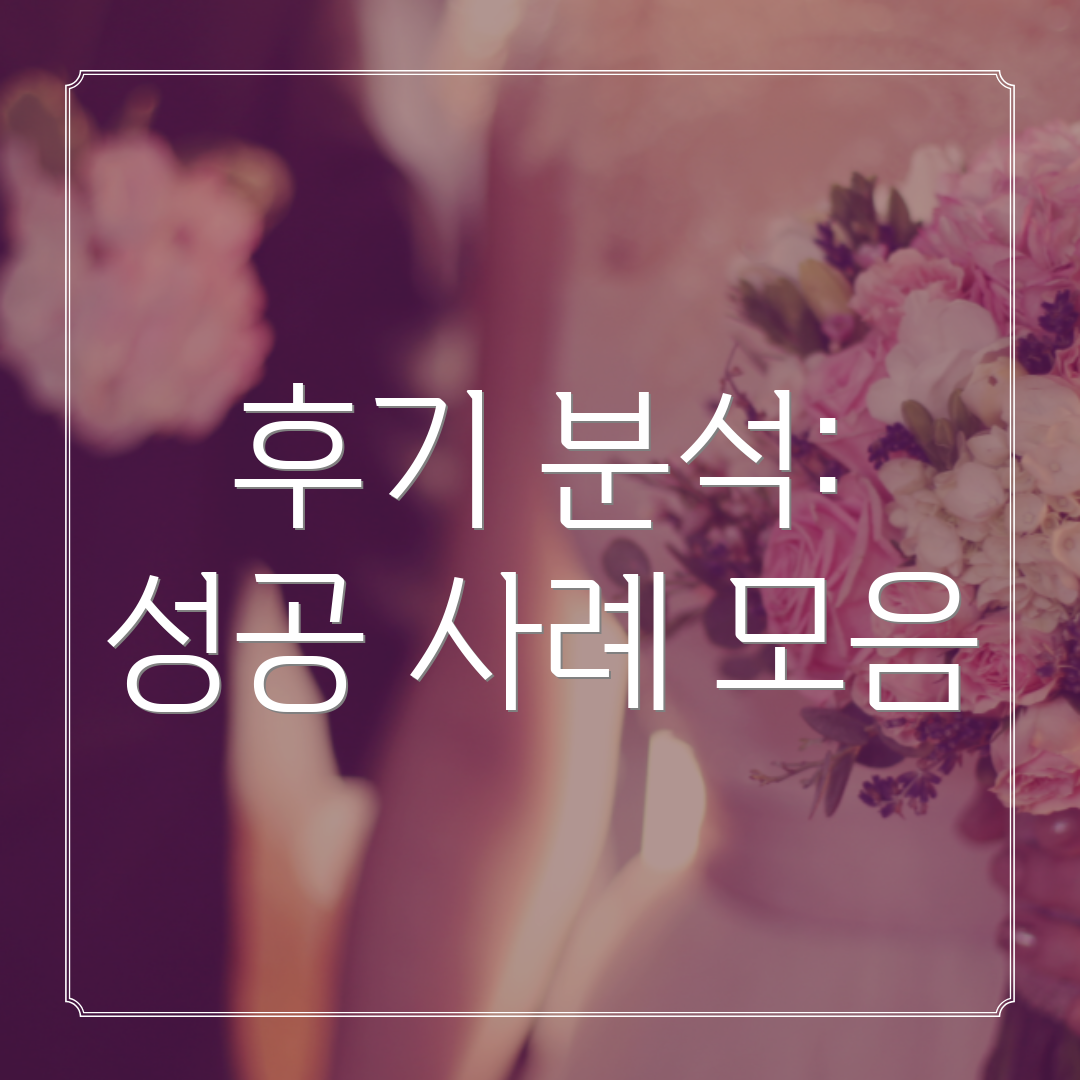 후기 분석: 성공 사례 모음