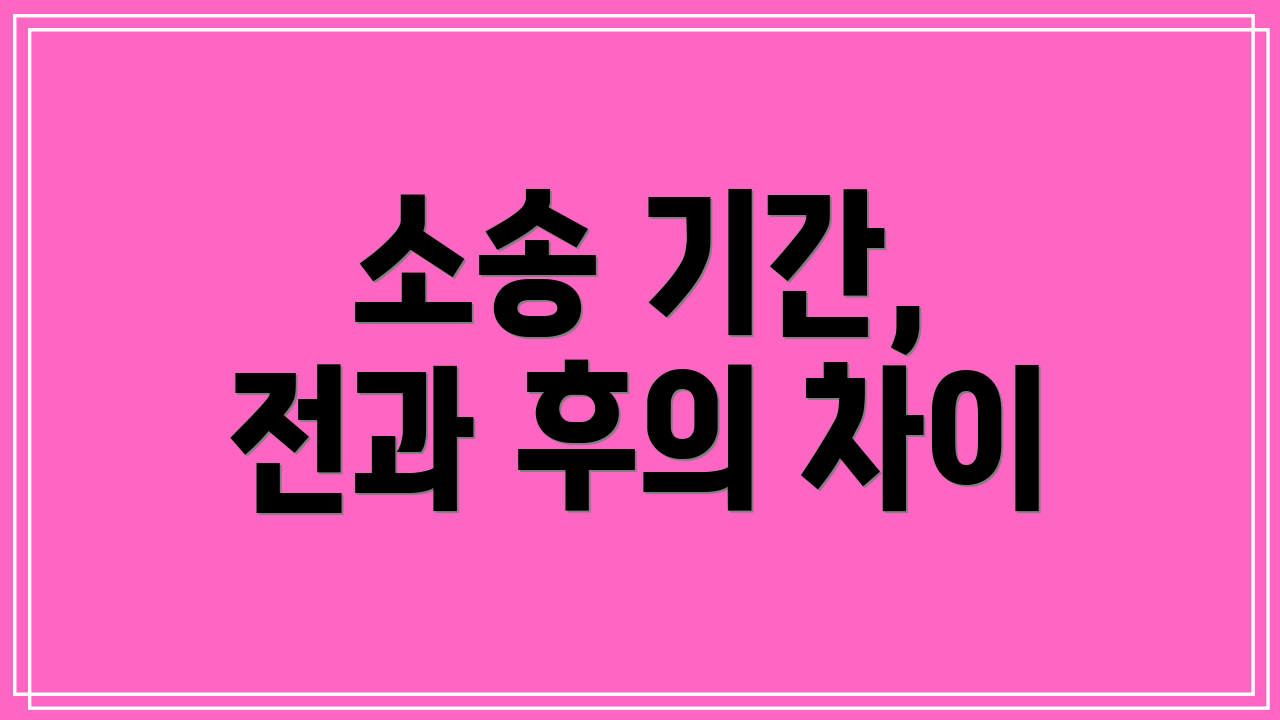 소송 기간, 전과 후의 차이