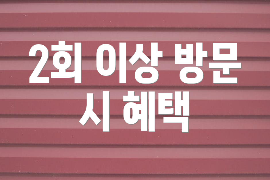 2회 이상 방문 시 혜택