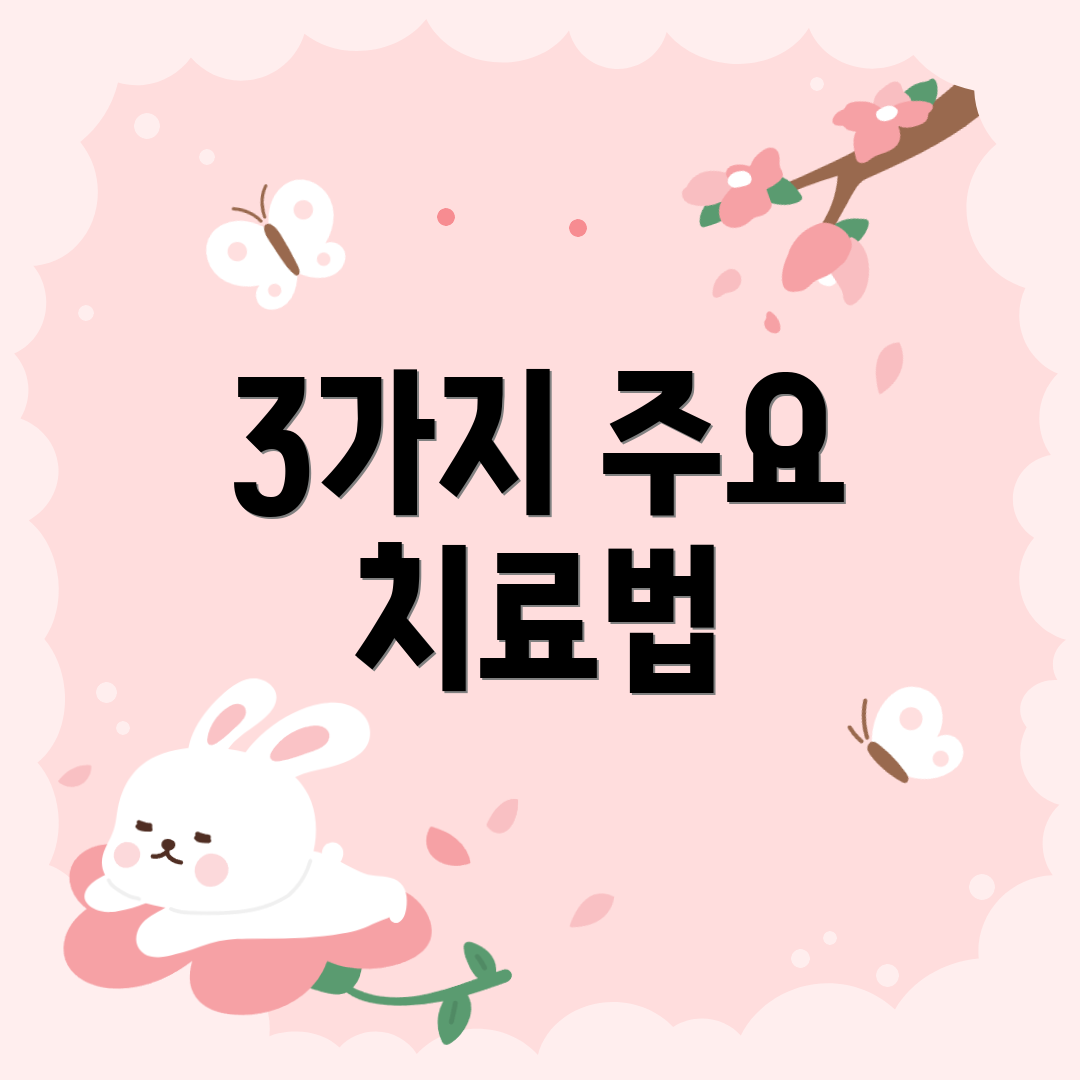 3가지 주요 치료법