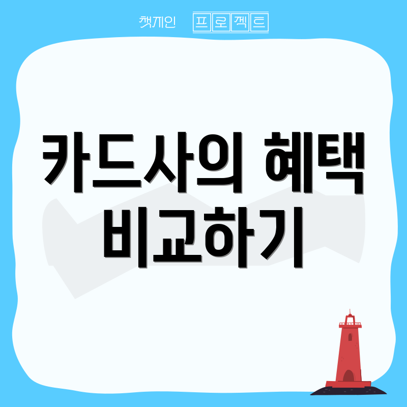 카드사의 혜택 비교하기