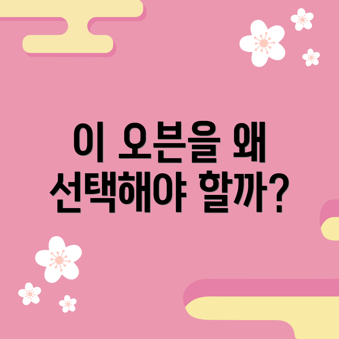 이 오븐을 왜 선택해야 할까?