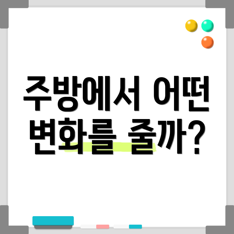 주방에서 어떤 변화를 줄까?